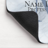 Benutzerdefiniertes elegantes Monogramm Hellblauer Mousepad (Ecke)