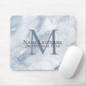 Benutzerdefiniertes elegantes Monogramm Hellblauer Mousepad (Mit Mouse)