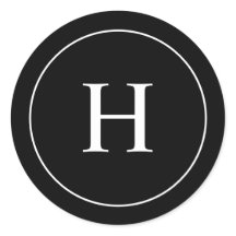 Benutzerdefiniertes elegantes Monogramm in Schwarz