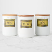 Benutzerdefiniertes Elegantes Monogramm Lebensmitteletikett (Flaschen)