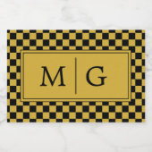 Benutzerdefiniertes Elegantes Monogramm Lebensmitteletikett (Einzelnes Label)