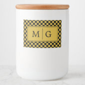 Benutzerdefiniertes Elegantes Monogramm Lebensmitteletikett (Vorderseite)