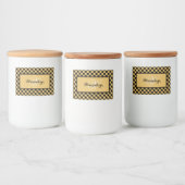 Benutzerdefiniertes Elegantes Monogramm Name Perso Lebensmitteletikett (Flaschen)