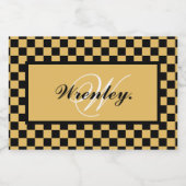 Benutzerdefiniertes Elegantes Monogramm Name Perso Lebensmitteletikett (Einzelnes Label)