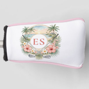 Benutzerdefiniertes Elegantes Monogramm Strand Küs Golf Headcover