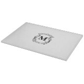 Benutzerdefiniertes elegantes Monogrammwappen Schneidebrett (Ecke)