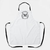 Benutzerdefiniertes elegantes Monogrammwappen Schürze (Vorderseite)