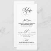 Benutzerdefiniertes elegantes MYO 3-Gang-Menü Mode Menükarte (Vorne/Hinten)