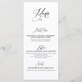 Benutzerdefiniertes elegantes MYO 3-Gang-Menü Mode Menükarte (Vorderseite)