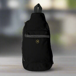 Benutzerdefiniertes elegantes Schwarzes Gold Erstm Crossbody Bag