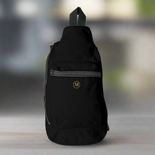 Benutzerdefiniertes elegantes Schwarzes Gold Erstm Crossbody Bag