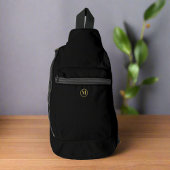 Benutzerdefiniertes elegantes Schwarzes Gold Erstm Crossbody Bag