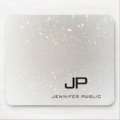 Benutzerdefiniertes elegantes Template Glamour Mon Mousepad (Vorne)