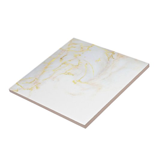 Benutzerdefiniertes elegantes Template Gold Weißer Fliese (Seite)