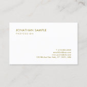 Benutzerdefiniertes elegantes, weißes, modernes, e visitenkarte (Rückseite)