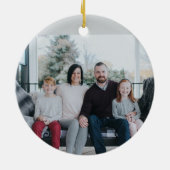 Benutzerdefiniertes elegantes zweiseitiges Foto Keramik Ornament (Hinten)