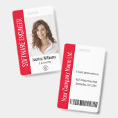 Benutzerdefiniertes Employee Grosses Foto, BarCode Ausweis (Vorder- & Rückseite)