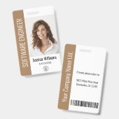 Benutzerdefiniertes Employee Grosses Foto, BarCode Ausweis (Vorder- & Rückseite)