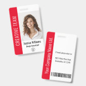Benutzerdefiniertes Employee Grosses Foto, BarCode Ausweis (Front & Back)