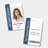 Benutzerdefiniertes Employee Grosses Foto, BarCode Ausweis (Vorder- & Rückseite)
