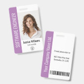 Benutzerdefiniertes Employee Grosses Foto, BarCode Ausweis (Vorder- & Rückseite)