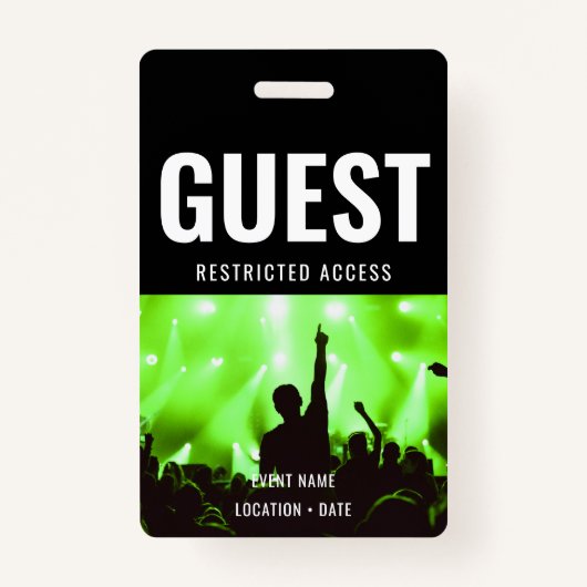 Benutzerdefiniertes Ereignis oder Konzertname Ausweis (Vorderseite)