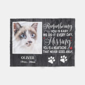 Benutzerdefiniertes Erinnerungsschreiben für Cat Fleecedecke (Vorderseite (Horizontal))