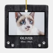 Benutzerdefiniertes Erinnerungsschreiben für Cat Keramikornament (Rückseite)