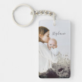 Benutzerdefiniertes erstes Mama-Foto mit Blitzüber Schlüsselanhänger (Vorderseite)