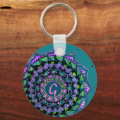 Benutzerdefiniertes erstes Mandala-Design Schlüsselanhänger (Vorderseite)