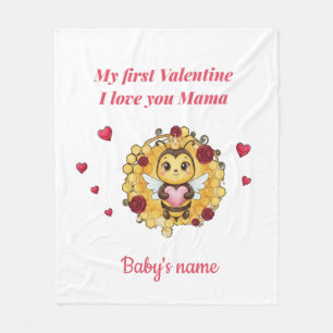 Benutzerdefiniertes erstes Valentinstags-Geschenk Fleecedecke