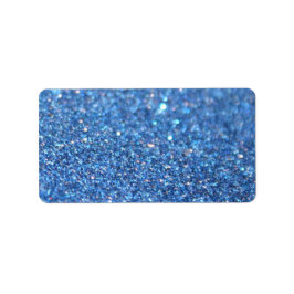 Benutzerdefiniertes Etikett - Blauer Glit-Fab Adressaufkleber