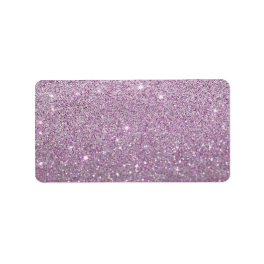 Benutzerdefiniertes Etikett - Lila Glit Fab Adressaufkleber (Vorne)