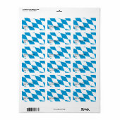 Benutzerdefiniertes Etikett mit bayerischer Flagge Adressaufkleber (Vorne)