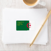 Benutzerdefiniertes Etikett mit der Flagge Algerie Adressaufkleber (Insitu)