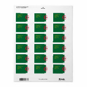 Benutzerdefiniertes Etikett mit der Flagge Algerie Adressaufkleber (Vorne)