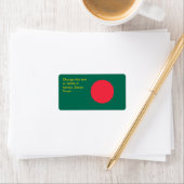 Benutzerdefiniertes Etikett mit der Flagge Banglad Adressaufkleber (Insitu)