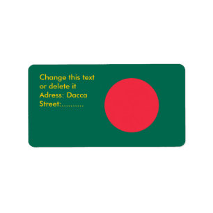 Benutzerdefiniertes Etikett mit der Flagge Banglad Adressaufkleber