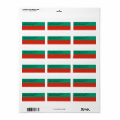 Benutzerdefiniertes Etikett mit der Flagge Bulgari Adressaufkleber (Vorne)