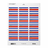 Benutzerdefiniertes Etikett mit der Flagge Costa R Adressaufkleber (Vorne)