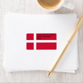 Benutzerdefiniertes Etikett mit der Flagge Dänemar Adressaufkleber (Insitu)
