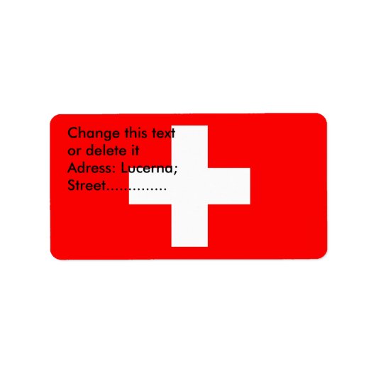 Benutzerdefiniertes Etikett mit der Flagge der Sch Adressaufkleber (Vorne)