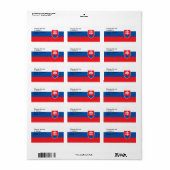 Benutzerdefiniertes Etikett mit der Flagge der Slo Adressaufkleber (Vorne)