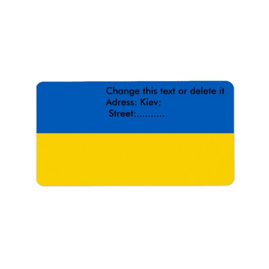 Benutzerdefiniertes Etikett mit der Flagge der Ukr Adressaufkleber (Vorne)