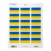 Benutzerdefiniertes Etikett mit der Flagge der Ukr Adressaufkleber (Vorne)