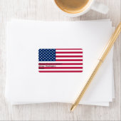Benutzerdefiniertes Etikett mit der Flagge der USA Adressaufkleber (Insitu)