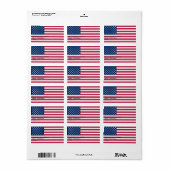 Benutzerdefiniertes Etikett mit der Flagge der USA Adressaufkleber (Vorne)