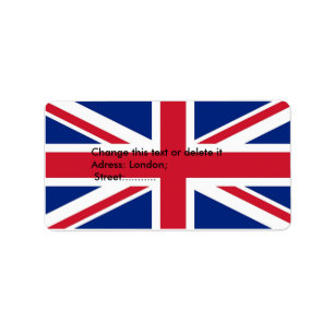 Benutzerdefiniertes Etikett mit der Flagge des Ver Adressaufkleber