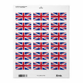 Benutzerdefiniertes Etikett mit der Flagge des Ver Adressaufkleber (Vorne)