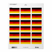 Benutzerdefiniertes Etikett mit der Flagge Deutsch Adressaufkleber (Vorne)